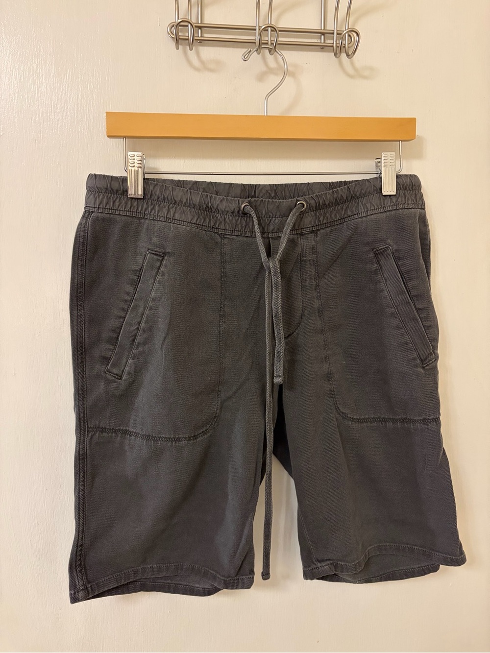 James Perse Charcoal Drawstring Athletic Shorts